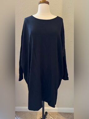 bryn Walker Black Draped Long Shirt